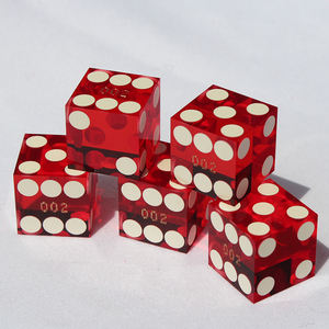 2024 19mm Seriallized Red Casino <span class=keywords><strong>Dice</strong></span> y Matching Serial Numbers <span class=keywords><strong>Set</strong></span> de 5 Edge - Product Image 1