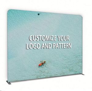 Custom Printed 8ft Straight Pop-up Tension Fabric Display Eco-Friendly <b>Backdrop</b> for Exhibitions - Product Image 3