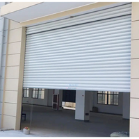 Porte à enroulement électrique en acier inoxydable insonorisée et isolée, automatique, pour entrée industrielle et entrepôt
