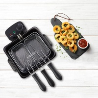 Friteuse profonde commerciale, électrique, sans huile, en acier inoxydable, avec filtre à graisse, vente en gros, w