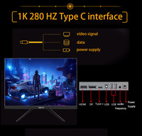 27 Inch Monitor 240Hz 280Hz LCD Display PC Nano IPS HD Desktop Gamer Computer Screen Fast Panel Type-C/DP/1920*1080