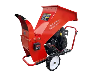 Easy Wood Chipper shredder Industrial gas engine feed processing machines Petrol Engine Mobile Small Wood Chipper shredder