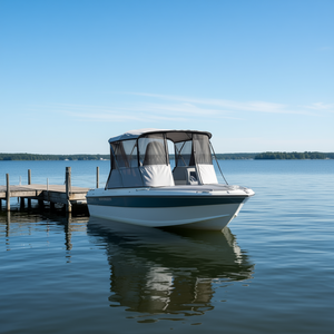 Tendalino Bimini a 3 Archi per Barca, in Poliestere 600D, Telaio in Alluminio da 1 Pollice, Pareti Laterali in Rete Rimovibili, 6'L x 61-66W x 46H - Product Image 2