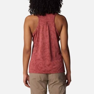 Débardeur en tricot rouge uni pour femme, col rond, respirant, style décontracté, 100% coton, longueur normale - Product Image 4