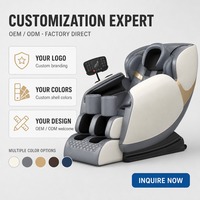 LEERCON Fabrikdirekt Neu zum CPO-Preis Multifunktionaler Ganzkörper 4D SL-Track Zero Gravity AI Shiatsu Massagesessel
