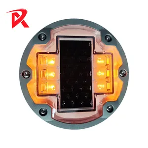 Flashing / Steady Working Aluminium Solar LED Duty Cat Eye Reflective Studs Road Marks