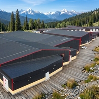 Usine industrielle en acier préfabriqué à grande surface avec revêtement métallique noir mat pour parcs industriels aux États-Unis, au Canada et au Brésil