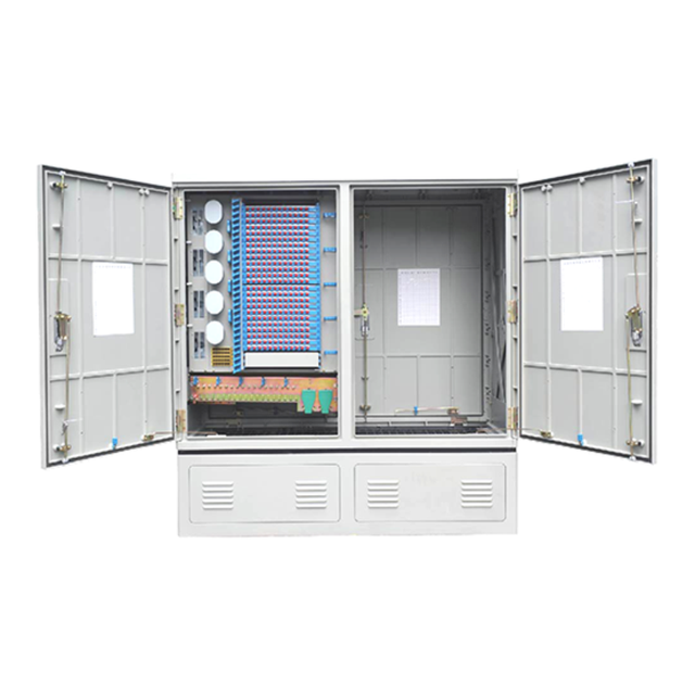 IP65 Waterproof Outdoor Fiber Distribution Cabinet with 1152 Cores 16-Core Optic Cross Connect Telecom Optic Fiber Network-FC SC