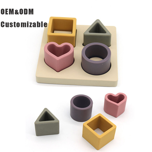 Personalized Love Shape Puzzle Custom Logo Food Grade Silicone Children's Montessori Educational Toy - Product Image 2