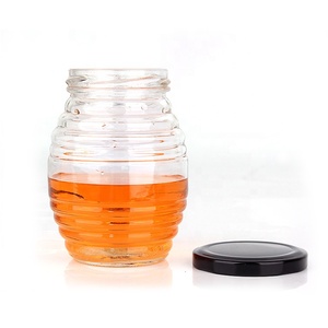 Botella de cristal transparente con forma de panal, tarro de miel con tapa de metal, 70ml, 180ml, 380ml, 730ml, gran oferta - Product Image 3