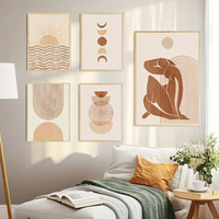 Impressions HD abstrait soleil Art toile peinture Boho affiche et impression Beige mur Art impression photo pour salon décoration de la maison