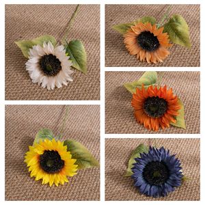 CallaFloral Tige unique de tournesol artificiel Jaune Bleu Orange Champagne Décoration de mariage Artisanat Style Ins Transfrontalier - Product Image 3