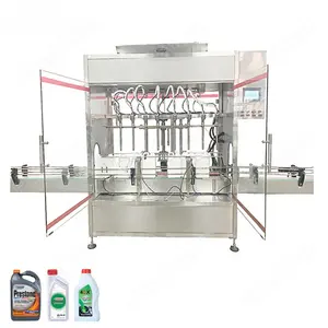Automatic Linear Structure Gravity Type Free Flowing Liquid 1-5 L Medical Alcohol Bottle Filling Machine with 8 Filling Nozzles
