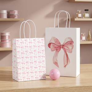 Sacs de shopping en papier kraft avec logo personnalisé et poignées perforées, sacs écologiques recyclables résistants pour la fabrication de bougies et les boutiques - Product Image 3