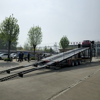 Vente d'usine Porte-voiture à double étage Semi-remorque 2 essieux 3 essieux Remorque de transport en acier Capacité de 8 voitures