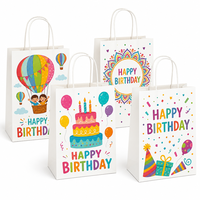 Sac cadeau en papier kraft biodégradable pour Noël, avec poignées torsadées, pour la restauration, les sacs à emporter pour chiens