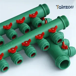 3/4英寸1英寸管道20毫米25毫米32毫米40毫米塑料加热水ppr歧管，用于地板下供暖系统和零件