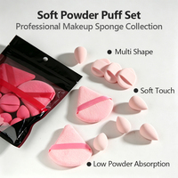 Ensemble d'éponges de maquillage personnalisées avec logo, 10 pièces, kit de houppettes, éponge de fond de teint en forme de goutte, mini houppette pour les doigts, utilisation humide et sèche, éponge à eau