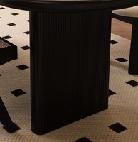 Ensemble table à manger ovale et îlot de bureau en bois moderne avec chaises pour hôtel, maison et appartement – Polyvalent et durable