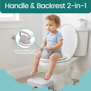 Asiento de entrenamiento para ir al baño reversible para niños pequeños con cojín suave y diseño de doble uso para practicar en el baño - Product Image 5