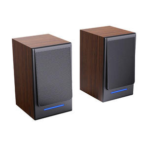 Système de haut-parleurs universels filaires LED en bois Hifi 20 pour tablette PC multimédia et ordinateur portable - Product Image 1