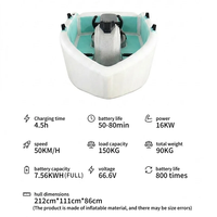 Jet ski électrique RUSH WAVE 16KW R1, siège confortable, matériau EPP, vitesse maximale de 50 km/h, surf sur les vagues, temps de navigation de 40 à 60 minutes
