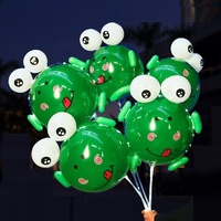 Ballons ronds en TPU, ballons à bulles de dessin animé, 20 pouces, transparents, lumineux, ballons Bobo avec lumières LED, bâton décoratif
