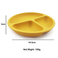 Vaisselle pour bébés en Silicone, écologique pour enfants, facile à nettoyer, assiette en Silicone de qualité alimentaire