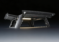 Couverture de benne pliante en acier de 5,5 pieds pour Ford F-150, compatible avec les pick-up, les cabines et les hardtops