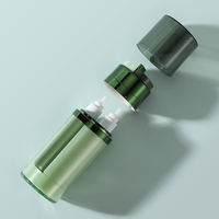 2 x 45 ml Bouteille à double compartiment avec paille, flacon vide à double tube pour sérum, lotion et liquides cosmétiques