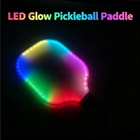 Raquette de pickleball LED personnalisée OEM, rechargeable, avec éclairage RGB, pour les jeux nocturnes, les divertissements en plein air, vente en gros