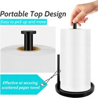 Porte-serviettes sur pied en acier inoxydable, support de serviettes de comptoir, porte-rouleau sur pied