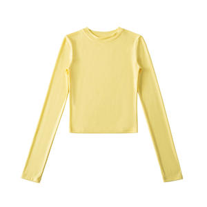 Camisetas de Rayón para <span class=keywords><strong>Mujer</strong></span>, Corte Ajustado, Estampadas, Manga Larga, Venta al Por Mayor, Camisetas Básicas Casuales - Product Image 5