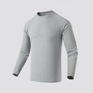 Seamless Jacquard Quick-Dry Long Sleeve <b>Men's</b> Slim Sport <b>Compression</b> <b>Shirt</b> Breathable Anti-Wrinkle Training Outdoor Wear T-<b>shirt</b> - Product Image 5