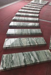 Marbre vert Victoria naturel <span class=keywords><strong>de</strong></span> luxe moderne, escaliers sur mesure, plans <span class=keywords><strong>de</strong></span> travail pour salle à manger et salle <span class=keywords><strong>de</strong></span> bain, murs en cascade, jade vert nuageux - Product Image 4