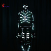 Costume lumineux LED Jet Pack volant, Fly Board Hip Hop pour adultes, ensembles fabriqués en Chine, personnalisable, sport nautique, étanche, noir, 1 pièce