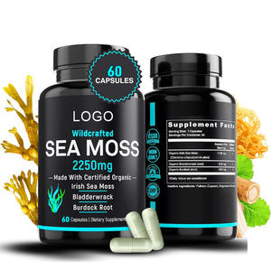 OEM 개인 라벨 히말라야 실라지트 에너지 부스트 100% Lrish 바다 이끼 검은 씨앗 Ashwagandha 바다 이끼 캡슐 - Product Image 1