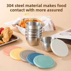 Contenedor de mantenimiento fresco de acero inoxidable con oso, tapa de caja de inmersión, accesorio de cocina transfronterizo para salsa sellada de pollo frito - Product Image 4
