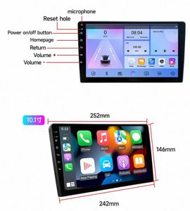 วิทยุติดรถยนต์ Android ขนาด 10 นิ้ว แบบ Double Din พร้อมเครื่องเล่น DVD, Carplay, Android Auto, DSP เสียงคุณภาพสูง - Product Image 6