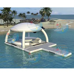 Inflatable Floating Platform Swimming Water Island Jet Ski Dock Mat DWF Material for Sale