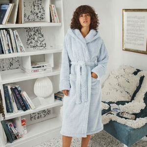 Peignoirs de bain en coton brodés ODM/OEM avec logo personnalisé pour femmes Peignoir respirant en polaire thermique d'hiver - Product Image 2