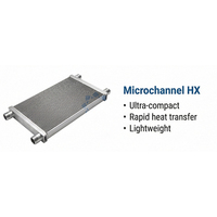 Échangeur de chaleur MCHE AESIMA en aluminium microcanal, bobine évaporatrice sur mesure pour système CVC, soudé au laser, compatible R744 CO2, max 56