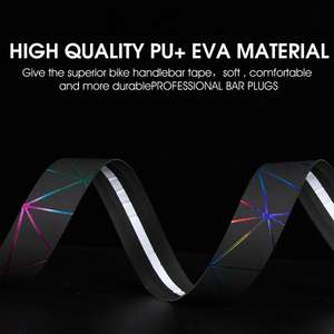 <span class=keywords><strong>Cinta</strong></span> <span class=keywords><strong>de</strong></span> <span class=keywords><strong>Manillar</strong></span> <span class=keywords><strong>de</strong></span> Bicicleta <span class=keywords><strong>de</strong></span> Alta Calidad, Colorida, Antideslizante <span class=keywords><strong>de</strong></span> PU, con Tapones, Accesorio Premium para Ciclismo - Product Image 4
