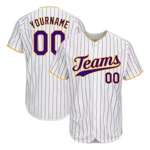 2024 Uniforme de camisa de beisebol de alta qualidade em branco personalizado para crianças por atacado camisetas de beisebol e softball