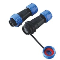 Connecteur fiable SP13D à 4 broches avec contact en laiton durable et boîtier en PC pour applications d'alimentation