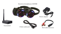 Compra al por Mayor MEJOR PRECIO Auriculares Inalámbricos para Discoteca Silenciosa de 5 Canales, Transmisor de Audio con Alcance de 500M, Compatible con Teléfono, Laptop y PC para Fiestas Silenciosas