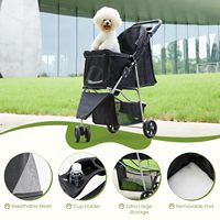 Poussette pliable, légère et durable à 3 roues pour chiens et chats