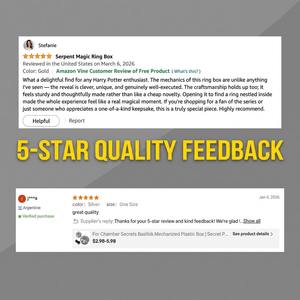 Boîte à bagues mécanique du Monde Magique, Réplique de la Porte du Serpent de la Chambre des Secrets, Accessoire de film, Étui à bijoux Serpentard, Boîte cadeau mystère - Product Image 3