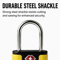 3 Digit Combination TSA Padlock Durable ABS Security Lock for Luggage Suitcase Travel Gym Locker Use