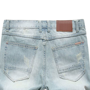 Servicio OEM, Pantalones Cortos de Mezclilla Casuales para Hombre, Mezcla de Algodón, Corte Recto, Pantalones Cortos de Verano para Hombre, Pantalones Cortos de Mezclilla de Color Sólido - Product Image 6